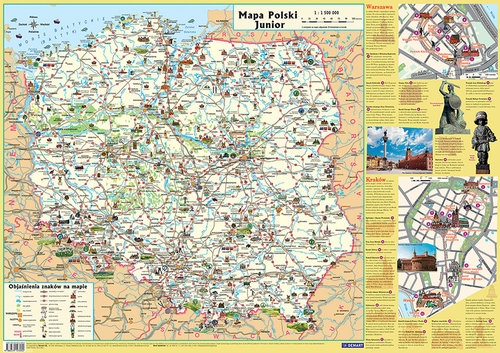 Mapa Polski ścienna dla dzieci, Demart