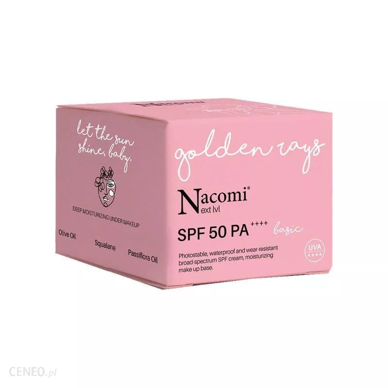Nacomi Next Level Basic krem nawilżający z filtrem SPF 50